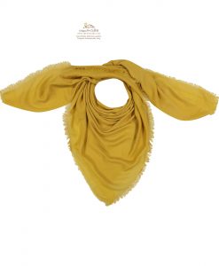 روسری نخی زرد ساده