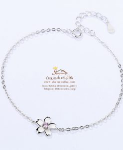 دستبند نقره زنانه گل
