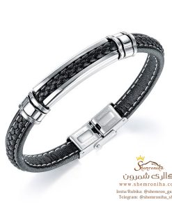 دستبند مردانه پلاک بافت BNG554S0