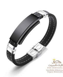 دستبند مردانه مدل بند ساعتی مشکی BNG569B0
