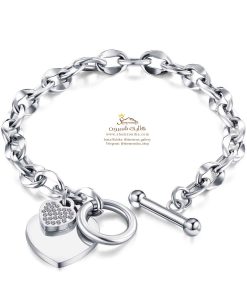 دستبند زنانه آویز دایره سیلور BNG517S0