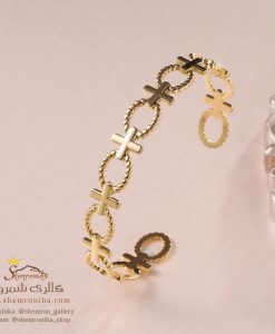 دستبند زنانه النگوی طرحدار مدل BNG770G0