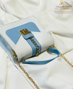 کیف مینی بگ زنانه لیمانته رنگ سفید آبی مدل BAG115WB